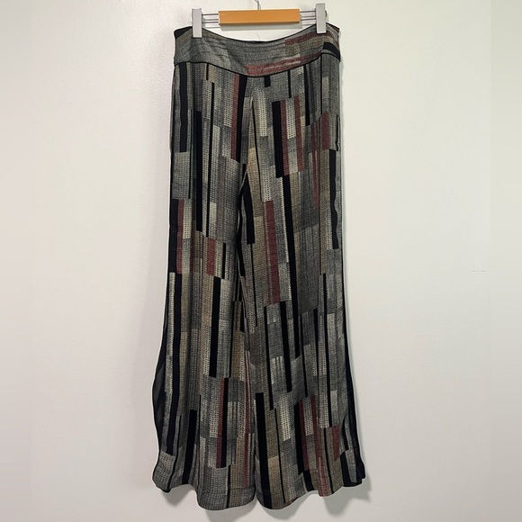 Ezekiel Women’s Wide-Leg Pants XXL Geometric Print High-Waist Flowy Trousers - Picture 6 of 11